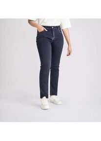 Stretch-Jeans MAC "Melanie", Damen, Gr. 38, L&auml;nge 28, blau (schwarz rinsewash), Denim/Jeans, Obermaterial: 98% Baumwolle, 2% Elasthan, figurbetont lang, Jeans Stretch-Jeans, Gerade geschnitten, Topseller