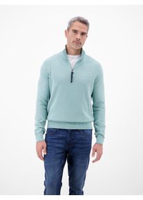 Sweatshirt Lerros "Troyer in Strukturqualit&auml;t", Herren, Gr. XL, arctic blau, 100% Baumwolle, Sweatshirts Sweatshirt, Herrensweatshirt aus 100% Baumwolle & Troyer-Kragen mit Rei&szlig;verschluss