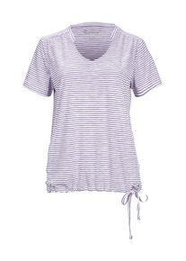 T-Shirt Killtec "WMN TSHRT F", Damen, Gr. 42, pflaume, Obermaterial: 94% Polyester, 6% Elasthan, Rundhals, Shirts T-Shirt, Gestreiftes, schnelltrocknendes Funktionsshirt mit verstellbarem Saum