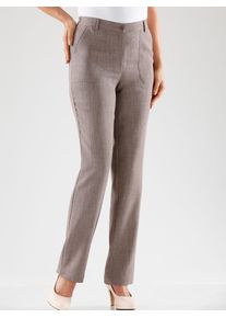 Palazzohose Casual Looks, Damen, Gr. 46, Normalgr&ouml;&szlig;en, grau (taupe), 100% Polyester, unifarben, lang, Hosen Palazzohose