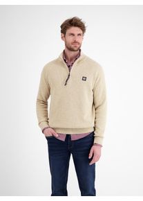 Strickpullover Lerros "Herren-Stricktroyer", Herren, Gr. M, tender beige melange, 100% Baumwolle, ohne Ausschnitt, Pullover Strickpullover
