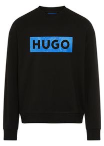 Sweatshirt HUGO BLUE "Nixalien", Herren, Gr. S, schwarz001, Sweatware, Obermaterial: 100% Baumwolle, bedruckt, regular fit normal, Rundhals, Rippb&uuml;ndchen, Sweatshirts Sweatshirt, aus Baumwoll-Terry, regular fit