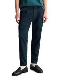 Marc O'Polo Chinohose MARC O'POLO DENIM, Herren, Gr. S, N-Gr, navy teal, Twill, Obermaterial: 97% Baumwolle, 3% Elasthan, gerade, unten schmal lang, Hosen Chinohose, Model Anders, regular fit aus Bio-Baumwoll-Mix