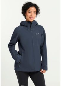 Funktionsjacke Jack Wolfskin "WILDBOUND 2L JKT W", Damen, Gr. XL (46), midnight sky, Obermaterial: 100% Polyester. Futter: 100% Polyester, normal, Jacken Funktionsjacke, Wasserdicht, atmungsaktiv, &Uuml;bergangsjacke
