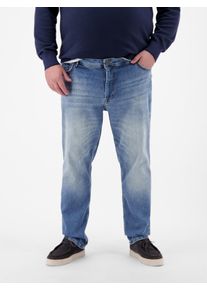 5-Pocket-Jeans Lerros "Baxter Jeans in GROSSEN GR&Ouml;SSEN", Herren, Gr. 48, L&auml;nge 32, mid blau used wash, 99% Baumwolle, 1% Elasthan, Jeans 5-Pocket-Jeans