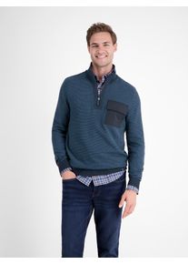 Strickpullover Lerros "Stricktroyer in Strukturstrick", Herren, Gr. XXL, classic navy, 100% Baumwolle, ohne Ausschnitt, Pullover Strickpullover