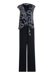Jumpsuit Vera Mont "Jumpsuit im Layer Look", Damen, Gr. 48, EURO, blau (patch dunkelblau, dunkelblau), Obermaterial: 95% Polyester PES. 5% Elasthan EL., Overalls Jumpsuit