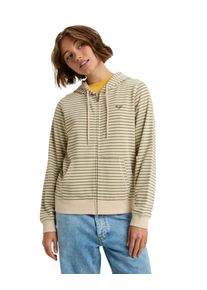 Sweatshirt Roxy "Perfect Stripe", Damen, Gr. S, oil gr&uuml;n perfect stripe, Obermaterial: 60% Walkfrottier, 40% Microfaser;, Sweatshirts Sweatshirt