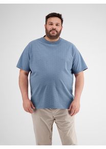T-Shirt Lerros "Herren T-Shirt in &Uuml;bergr&ouml;&szlig;en", Herren, Gr. 5XL, blau (crispy blau), 100% Baumwolle, Rundhals, Shirts T-Shirt