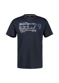 T-Shirt Lerros "T-Shirt mit Brustprint, Grosse Gr&ouml;ssen", Herren, Gr. 3XL, classic navy, 100% Baumwolle, Rundhals, Shirts T-Shirt