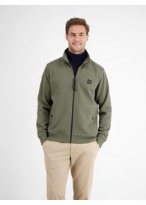 Sweatjacke Lerros "Herren Sweatjacke in sportiver Struktur", Herren, Gr. M, gr&uuml;n (nordic olive), 83% Baumwolle, 16% Polyester, 1% Elasthan, Sweatjacken Sweatjacke