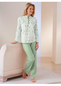 w&auml;schepur Schlafanzug W&Auml;SCHEPUR, Damen, Gr. 44/46, gr&uuml;n (lindgr&uuml;n), 100% Baumwolle, Homewear-Sets Schlafanzug