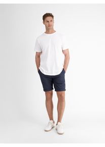 Chinoshorts Lerros "Chino-Bermuda mit Leinenanteil", Herren, Gr. 34, blau (blau night), 74% Baumwolle, 26% Leinen, Hosen Chinoshorts