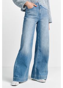 Weite Jeans RICHROYAL, Damen, Gr. 28, L&auml;nge 32, denim blau, Denim/Jeans, Obermaterial: 92% Baumwolle, 6% Elastomultiester, 2% Elasthan, ausgestellt, Jeans Weite Jeans, Marlene-Form