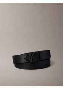 Lederg&uuml;rtel Calvin Klein "CK BUCKLE SMOOTH 35MM", Damen, Gr. 90, schwarz, matte schwarz, Web, B&uuml;ffelleder, unifarben, G&uuml;rtel Lederg&uuml;rtel, Gr&ouml;&szlig;enverstellbar mit Metallschlie&szlig;e