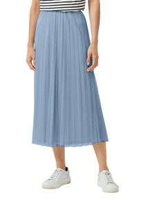 Midirock s.Oliver BLACK LABEL, Damen, Gr. 38, light blau, Web, Obermaterial: 100% Polyester, unifarben, normal 3/4-L&auml;nge, R&ouml;cke Midirock, mit Falten und Gummibund