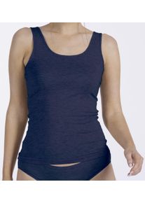 Achselhemd Nina von C. "Light & Easy", Damen, Gr. 48, N-Gr, blau (denim melange), Obermaterial: 95% Modal, 5% Elasthan, unifarben, bequem, Rundhals, Unterhemden Achselhemd, mit breiten Tr&auml;gern, atmungsaktiv, bequem, Rundhalsausschnitt
