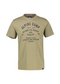 T-Shirt Lerros "T-Shirt mit Outdoorprint in Gro&szlig;en Gr&ouml;&szlig;en", Herren, Gr. 5XL, aloe gr&uuml;n, 100% Baumwolle, Rundhals, Shirts T-Shirt