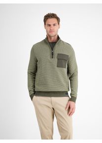 Strickpullover Lerros "Stricktroyer in Strukturstrick", Herren, Gr. L, gr&uuml;n (nordic olive), 100% Baumwolle, ohne Ausschnitt, Pullover Strickpullover
