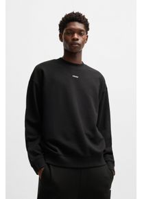 Sweatshirt Hugo "Dapocrew", Herren, Gr. L, schwarz001, Sweatware, Obermaterial: 100% Baumwolle, unifarben, relaxed fit normal, Rundhals, B&uuml;ndchen, Sweatshirts Sweatshirt, Rundhalsausschnitt, Relaxed Fit, Logo-Druck