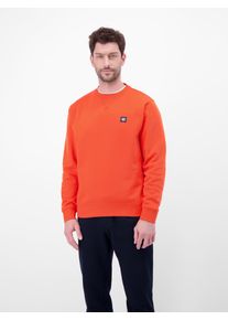 Sweatshirt Lerros "Urbaner Sweatshirtstyle, weiche Haptik", Herren, Gr. M, vivid rot, 50% Baumwolle, 50% Polyester, Sweatshirts Sweatshirt, Unifarbenes Herren‑Sweatshirt, hoher Tragekomfort, REGULAR FIT