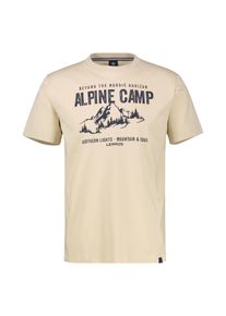 T-Shirt Lerros "T-Shirt mit Outdoorprint in Gro&szlig;en Gr&ouml;&szlig;en", Herren, Gr. 6XL, foam wei&szlig;, 100% Baumwolle, Rundhals, Shirts T-Shirt