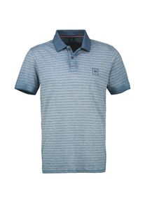 Poloshirt Lerros "Gestreiftes Poloshirt in Gro&szlig;en Gr&ouml;&szlig;en", Herren, Gr. 5XL, blau (crispy blau), 100% Baumwolle, ohne Ausschnitt, Shirts Poloshirt