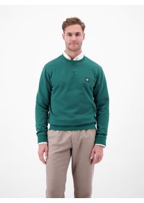 Sweatshirt Lerros "Sweatshirt aus Baumwollmix, O-Neck", Herren, Gr. S, soft teal, 50% Baumwolle, 50% Polyester, Sweatshirts Sweatshirt