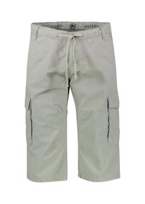 Cargobermudas Lerros "Lang-Bermuda mit Cargotaschen, grosse Gr&ouml;&szlig;en", Herren, Gr. 42, tinted grau, 100% Baumwolle, Hosen Cargobermudas
