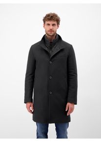 Wollmantel Lerros "Herren-Wollmantel mit herausnehmbaren Westeneinsatz", Herren, Gr. 58, classic navy, 68% Polyester, 30% Viskose, 2% Elasthan, M&auml;ntel Wollmantel