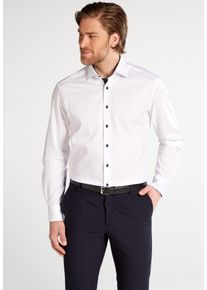 Langarmhemd Eterna "MODERN FIT", Damen, Gr. 39, Normalgr&ouml;&szlig;en, wei&szlig;, 100% Baumwolle, tailliert, Manschette, Hemden Langarmhemd, NON IRON (b&uuml;gelfrei)
