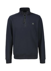 Sweatshirt Lerros "Struktur-Troyer in Gro&szlig;en Gr&ouml;&szlig;en", Herren, Gr. 3XL, blau (classic navy), 83% Baumwolle, 16% Polyester, 1% Elasthan, Sweatshirts Sweatshirt