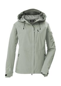 Funktionsjacke Killtec "KOS 67 WMN JCKT", Damen, Gr. 46, graugr&uuml;n, Oberseite: 100% Polyester;R&uuml;ckseite: 100% Polyester, Jacken Funktionsjacke, Wasser- und winddichte, atmungsaktive 3-Lagen Jacke