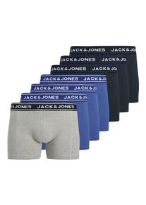 Jack & Jones Trunk JACK & JONES "JACDANNY SOLID TRUNKS 7 PACK", Herren, Gr. M, 7 Stk., dazzling blau pack:2xdazzling blau, 3xnavy blazer, lgm, Jersey, Obermaterial: 95% Baumwolle, 5% Elasthan, meliert, unifarben mit Farbeinsatz, Unterhosen Trunk