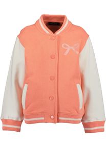 Sweatjacke Blue Seven, M&auml;dchen, Gr. 98, lachs, Sweatware, Obermaterial: 80% Baumwolle, 20% Polyester, kontrastfarbene Details, mehrfarbig, Basic normal, Rundhals, Rippb&uuml;ndchen, Sweatjacken Sweatjacke, im Collage-Look