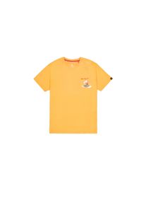 T-Shirt Alpha Industries "Flying Buzz SL T-Shirt", Herren, Gr. XL, orange (tangerine), Obermaterial: 100% Baumwolle, Shirts T-Shirt