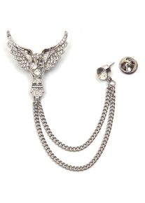 Brosche Firetti "Schmuck Geschenk Ansteckschmuck Gliederkette Fl&uuml;gel glitzernd", wei&szlig; (silberfarben,,, kristallwei&szlig;, kristallwei&szlig;), Broschen, Damen, Metall, Brosche, mit Glasstein