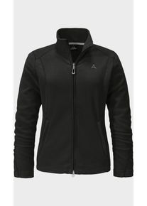 Sch&ouml;ffel Fleecejacke SCH&Ouml;FFEL "Fleece Jacket Leona3", Damen, Gr. 46, schwarz (9990, schwarz), Oberstoff: 100% Polyester, regular fit, hoch geschlossener Ausschnitt, Jacken Fleecejacke