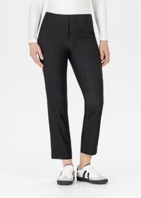 7/8-Hose Stehmann "Igor", Damen, Gr. 46, N-Gr, anthrazit melange, Web, Obermaterial: 47% Polyester, 26% Viskose, 23% Polyamid, 4% Elasthan, meliert, straight fit 7/8-L&auml;nge, Hosen 7/8-Hose, Straight Fit, mittlere Leibh&ouml;he