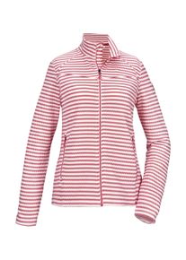 Strickjacke Killtec "KOS 50 WMN FLX JCKT", Damen, Gr. 42, weinrot, Obermaterial: 95% Polyester, 5% Elasthan, Strickjacken Strickjacke, Streifendesign, elastisch, Kinnschutz, Zippertaschen