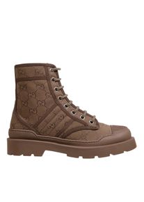 Gucci Stiefel - Women's Boot With Web - Gr. 41 (EU) - in Braun - f&uuml;r Damen