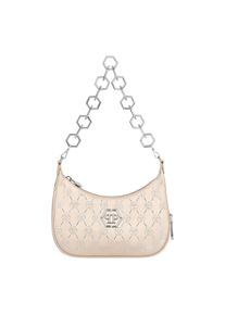 Philipp Plein Hobo Bags - Schultertasche Monogram Mit Schmucksteinen - Gr. unisize - in Beige - f&uuml;r Damen