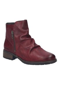 Stiefelette Josef Seibel "Kate 18", Damen, Gr. 39, rot (bordeaux), Leder, Schuhe Stiefelette, Stiefelette, Boots, Kurzstiefel mit modischem Blockabsatz