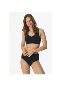 Bustier Schiesser "Classic Seamless", Damen, Gr. M, N-Gr, schwarz (000, schwarz), Microtouch, Obermaterial: 93% Polyamid, 7% Elasthan, Basic, BHs Bustier, mit herausnehmbaren Pads