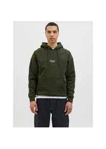 Jack & Jones Kapuzensweatshirt JACK & JONES "JJESOHO SWEAT HOOD NOOS", Herren, Gr. M, bunt (duffel bag), angeraute Sweatware, Obermaterial: 80% Baumwolle, 20% Polyester, bedruckt, relaxed fit, Rippb&uuml;ndchen, Sweatshirts, Baumwollmischung, relaxed fit