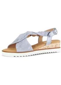 Keilsandalette Gabor "Keilsandalette", Damen, Gr. 38,5, blau, Schuhe
