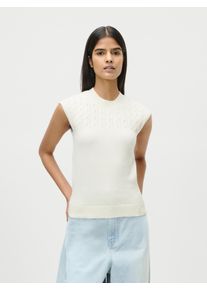 Stricktop LEGER "Nastasja, LeGer by Lena Gercke", Damen, Gr. 34, beige meliert, Strick, Obermaterial: 90% Baumwolle, 10% Nylon, Rundhals, Tops Stricktop