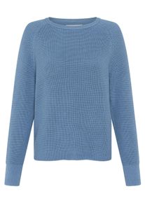 Marc O'Polo Strickpullover MARC O'POLO, Damen, Gr. XS, fall sky, Strick, Obermaterial: 100% Baumwolle, Rundhals, B&uuml;ndchen, Pullover Strickpullover