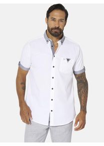 Kurzarmhemd Jan Vanderstorm "Kurzarmhemd NIELAS", Herren, Gr. 5XL, weit, wei&szlig;, Obermaterial: 100% Baumwolle CO., Hemden Kurzarmhemd, Topseller