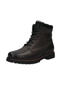 Winterboots Bugatti, Herren, Gr. 41, dunkelgrau, Leder, used, Schuhe Winterboots, Schn&uuml;rstiefel, Herrenboots mit Warmfutter
